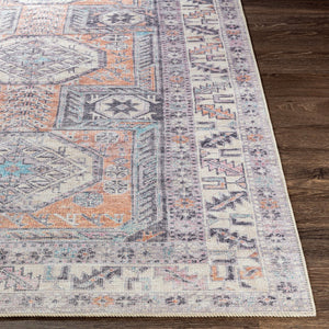 Livabliss Amelie Chenille Polyester Traditional Rug Soft Low Pile Entryway Accent Woven Blue, Apricot 2'7" x 7'10" AML2316-27710
