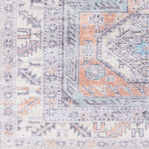 Livabliss Amelie Chenille Polyester Traditional Rug Soft Low Pile Entryway Accent Woven Blue, Apricot 2'7" x 7'10" AML2316-27710