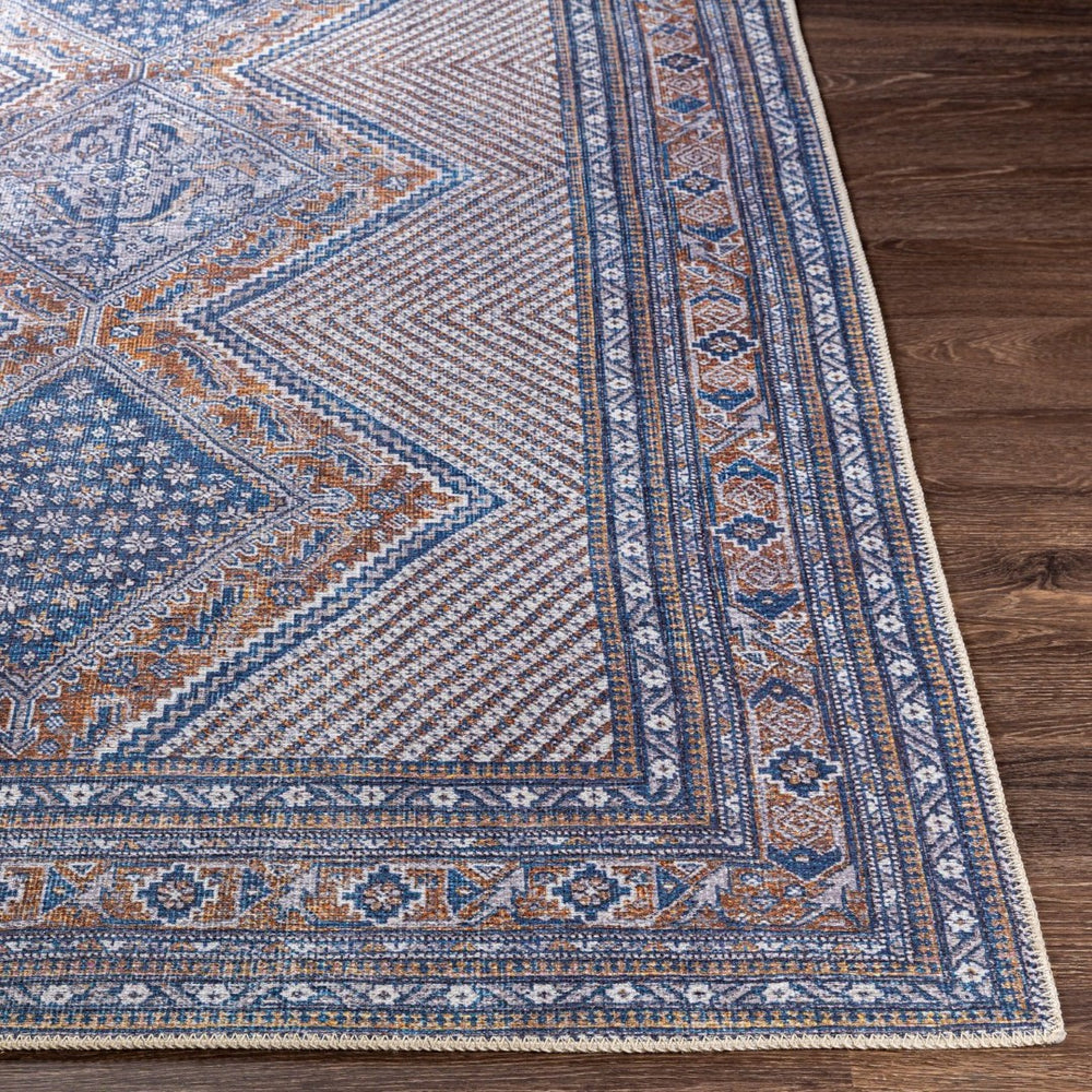 Livabliss Amelie Traditional Flatweave Chenille Rug Turkish Craft for Entryways and Bathrooms Dark Blue, Slat 2'7" x 7'10" AML2323-27710