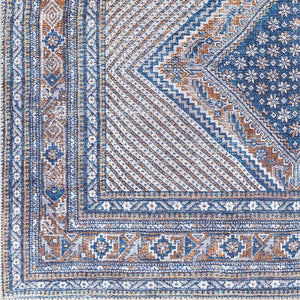 Livabliss Amelie Traditional Flatweave Chenille Rug Turkish Craft for Entryways and Bathrooms Dark Blue, Slat 2' x 2'11" AML2323-2211