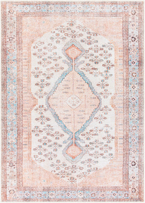 Livabliss Amelie Flatweave Chenille Area Rug Turkish Traditional Pattern for Entryways Hallways Blush, Light Gr 2' x 2'11" AML2326-2211