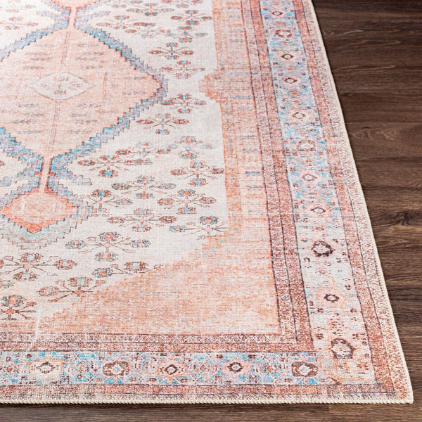 Livabliss Amelie Flatweave Chenille Area Rug Turkish Traditional Pattern for Entryways Hallways Blush, Light Gr 2' x 2'11" AML2326-2211