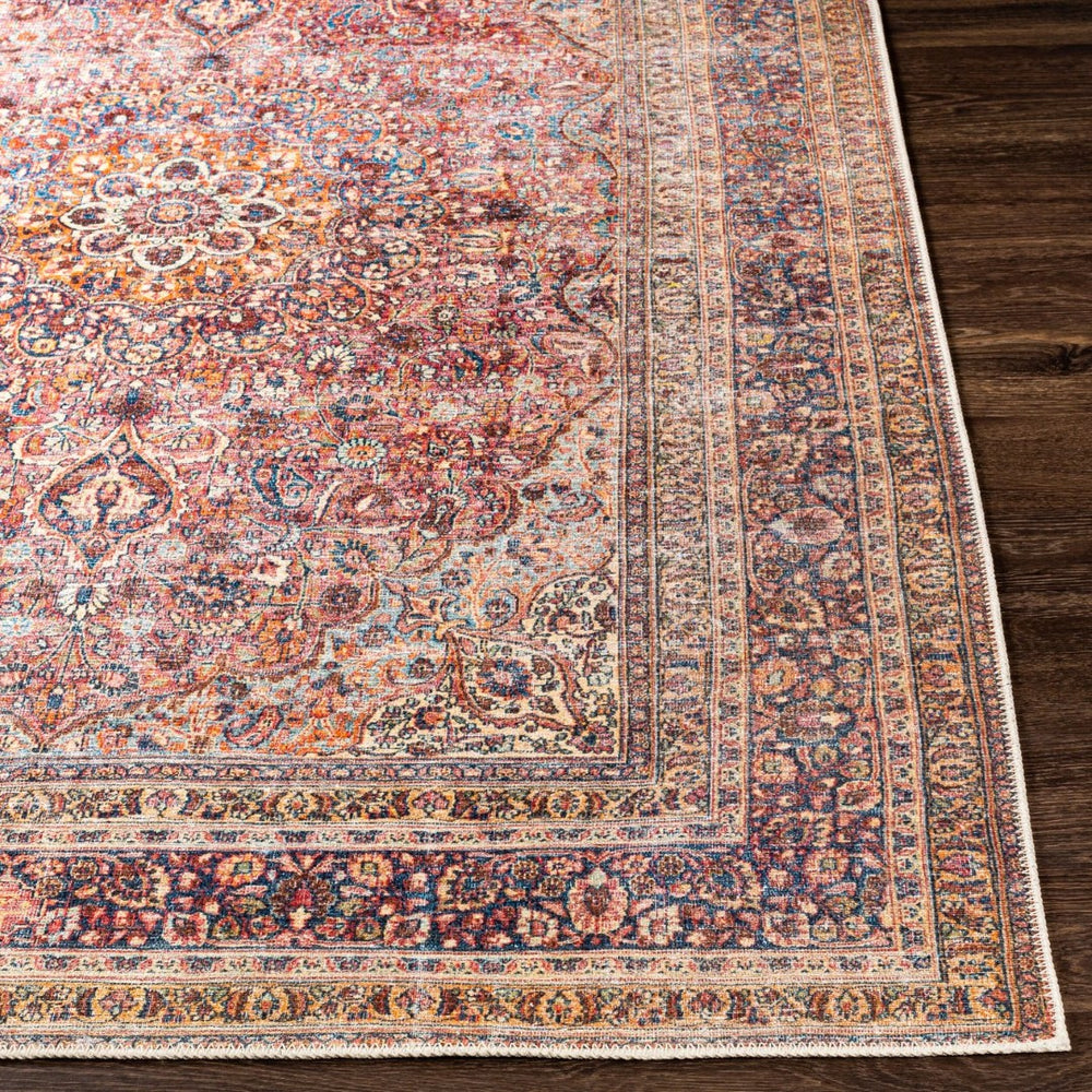 Livabliss Amelie Traditional Chenille Area Rug Low Pile Machine Woven for Living and Dining Rooms Burnt Orange, D 7'10" x 10'2" AML2331-710102
