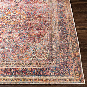 Livabliss Amelie Traditional Chenille Area Rug Low Pile Machine Woven for Living and Dining Rooms Burnt Orange, D 7'10" x 10'2" AML2331-710102