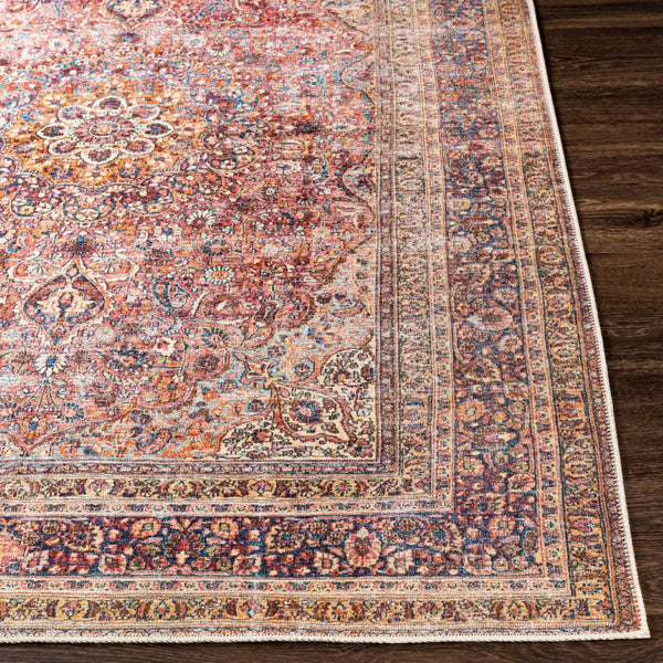 Livabliss Amelie Traditional Chenille Area Rug Low Pile Machine Woven for Living and Dining Rooms Burnt Orange, D 7'10" x 10'2" AML2331-710102