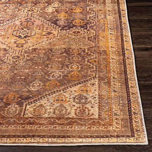 Livabliss Amelie Flatweave Runner Chenille Blend Rug for Hallways Entryways and High Traffic Spaces Brown, Saffron 2'7" x 7'10" AML2333-27710