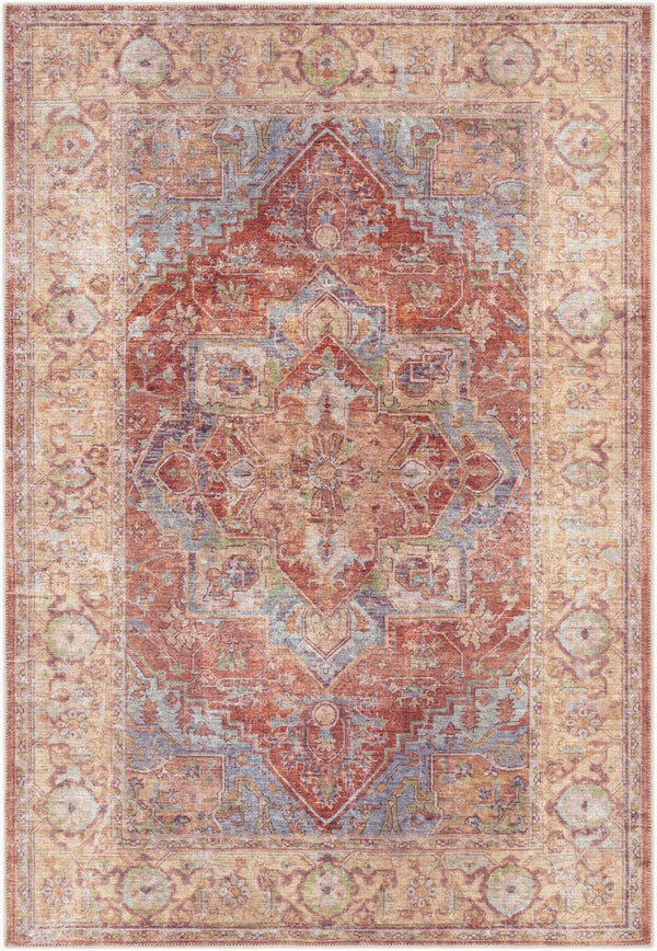 Livabliss Amelie Traditional Flatweave Chenille Area Rug for Living and Dining Rooms Denim, Burnt Or 8'10" x 12' AML2336-81012