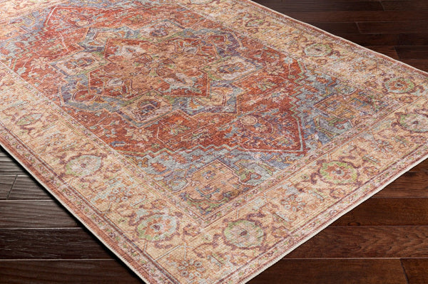 Livabliss Amelie Traditional Flatweave Chenille Area Rug for Living and Dining Rooms Denim, Burnt Or 8'10" x 12' AML2336-81012