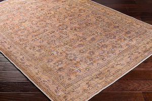 Livabliss Amelie Traditional Chenille Area Rug Soft Low Pile Machine Woven for Living Dining Rooms Brown, Mustard 7'10" x 10'2" AML2338-710102