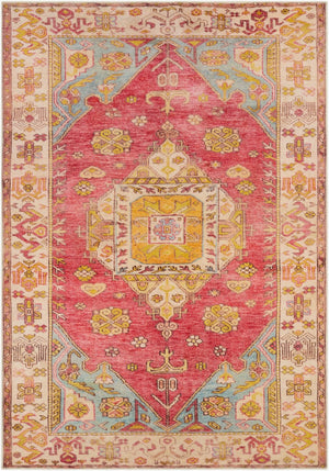 Livabliss Amelie Traditional Chenille Polyester Area Rug Soft Low Pile for Living and Dining Rooms Pink, Saffron 8'10" x 12' AML2346-81012