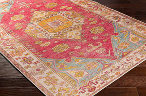 Livabliss Amelie Traditional Chenille Polyester Area Rug Soft Low Pile for Living and Dining Rooms Pink, Saffron 8'10" x 12' AML2346-81012