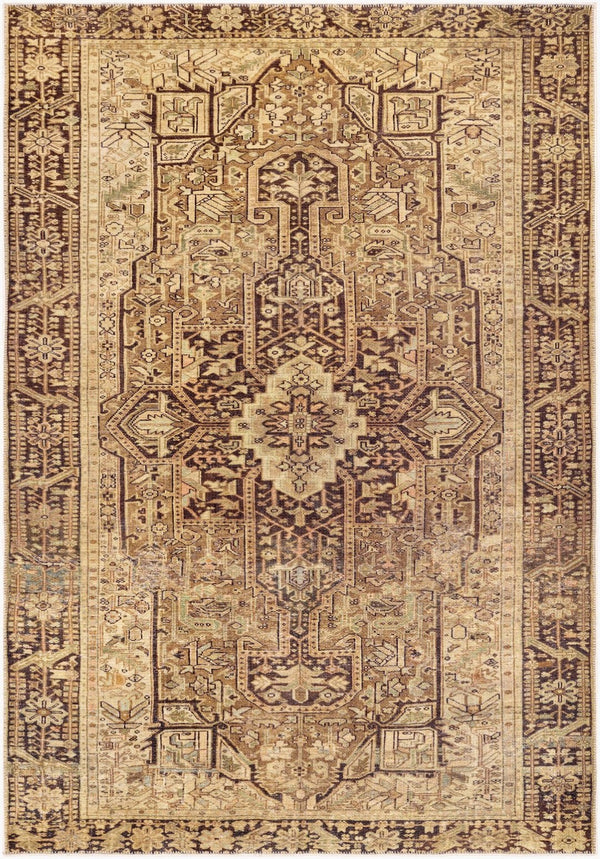 Livabliss Amelie Chenille Area Rug Traditional Motifs Soft Transitional Style for Living Rooms Mustard, Brown 8'10" x 12' AML2348-81012