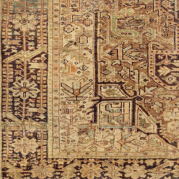 Livabliss Amelie Chenille Area Rug Traditional Motifs Soft Transitional Style for Living Rooms Mustard, Brown 8'10" x 12' AML2348-81012