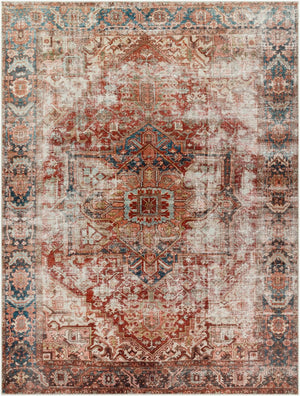 Livabliss Amelie Flatweave Polyester Area Rug Turkish Woven Traditional Pattern for Entryways Burgandy, Navy 7'10" x 10'2" AML2350-710102