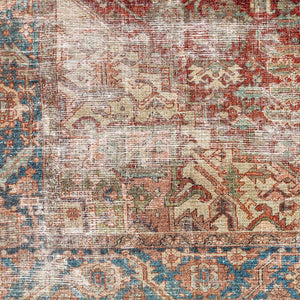 Livabliss Amelie Flatweave Polyester Area Rug Turkish Woven Traditional Pattern for Entryways Burgandy, Navy 2' x 2'11" AML2350-2211