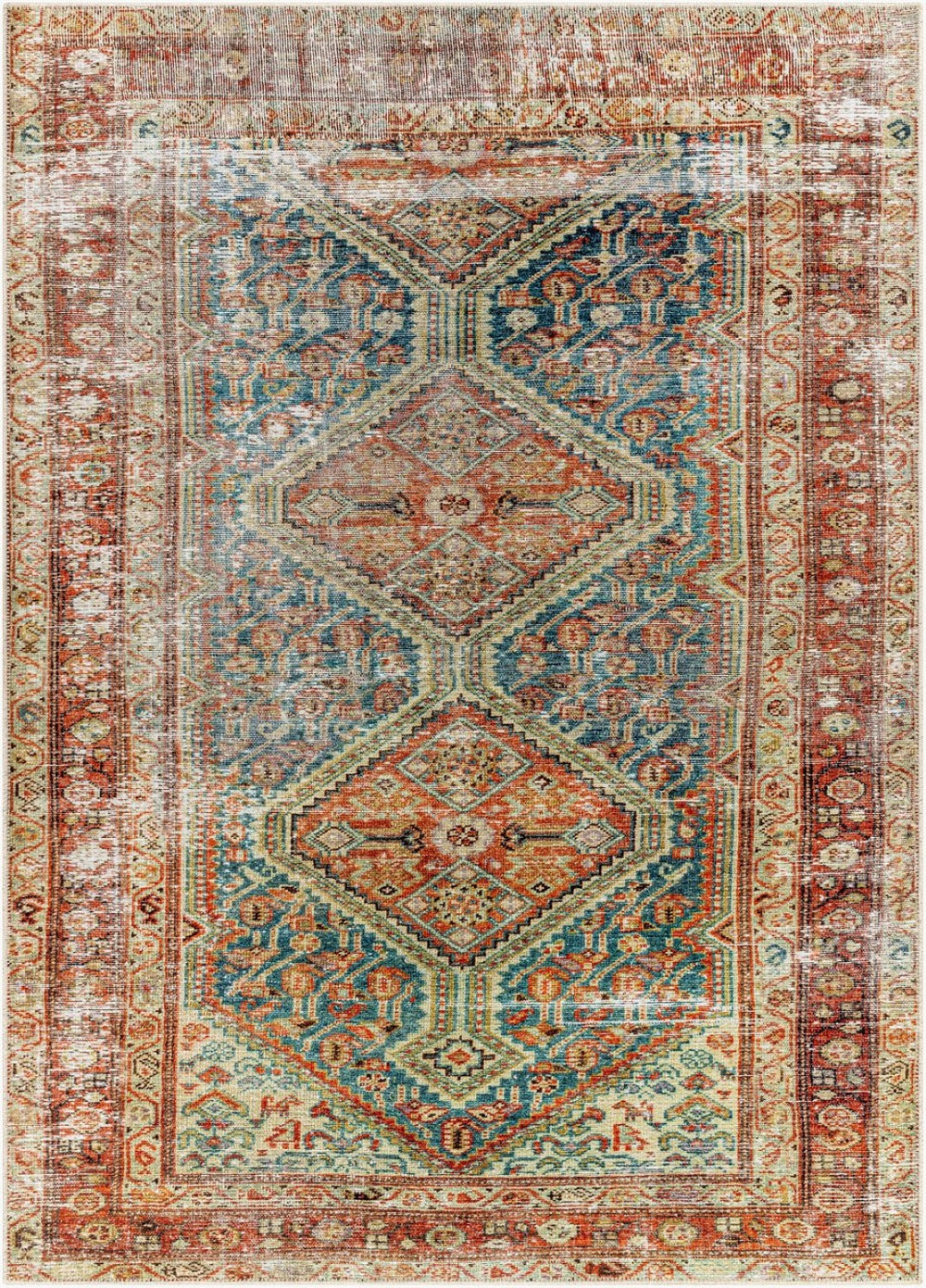 Livabliss Amelie Chenille Polyester Flatweave Area Rug Turkish Woven Low Pile Living Room AML2352-710102