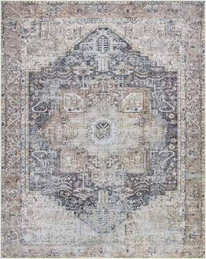 Livabliss Amelie Flatweave Turkish Area Rug Soft Chenille Cotton Blend for Entryways Ink Blue, Mediu 7'10" x 10'2" AML2360-710102