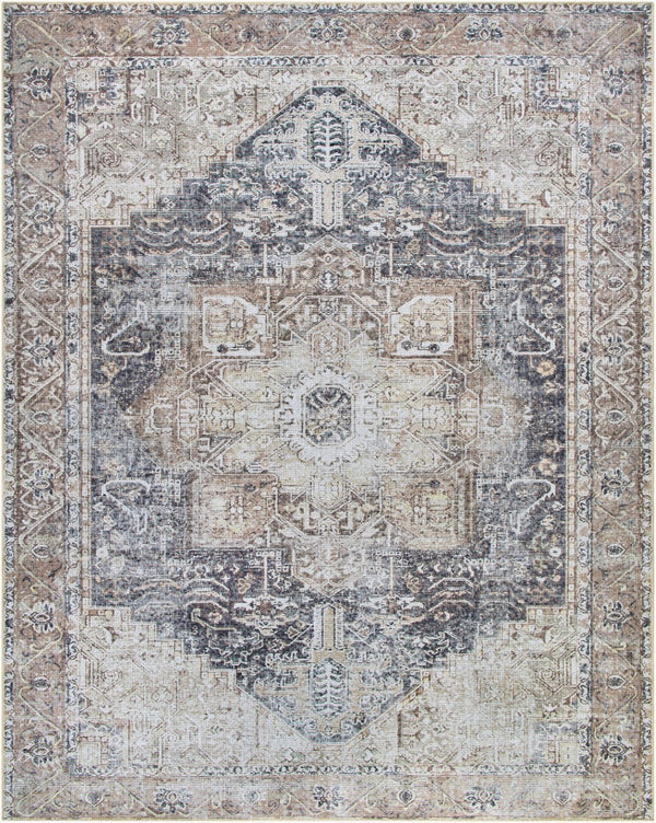 Livabliss Amelie Flatweave Turkish Area Rug Soft Chenille Cotton Blend for Entryways Ink Blue, Mediu 7'10" x 10'2" AML2360-710102