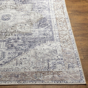 Livabliss Amelie Flatweave Turkish Area Rug Soft Chenille Cotton Blend for Entryways Ink Blue, Mediu 5'3" x 7'3" AML2360-5373