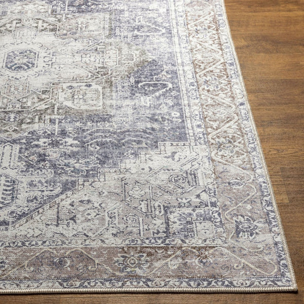 Livabliss Amelie Flatweave Turkish Area Rug Soft Chenille Cotton Blend for Entryways Ink Blue, Mediu 5'3" x 7'3" AML2360-5373