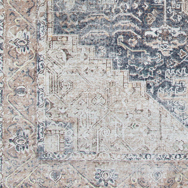 Livabliss Amelie Flatweave Turkish Area Rug Soft Chenille Cotton Blend for Entryways Ink Blue, Mediu 5'3" x 7'3" AML2360-5373