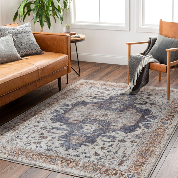 Livabliss Amelie Flatweave Chenille Polyester Area Rug Soft Traditional Pattern for Living Room AML2374-81012
