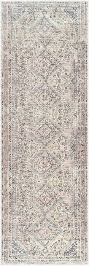 Livabliss Amelie Flatweave Polyester Area Rug Turkish Traditional Pattern for Entryways and Bedside Gray, Black 2'7" x 7'10" AML2382-27710