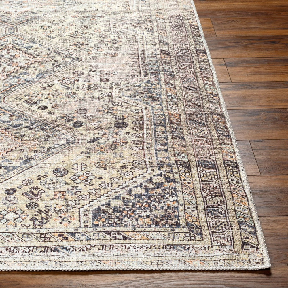 Livabliss Amelie Flatweave Polyester Area Rug Turkish Traditional Pattern for Entryways and Bedside Gray, Black 2'7" x 7'10" AML2382-27710
