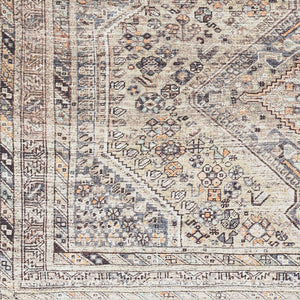 Livabliss Amelie Flatweave Polyester Area Rug Turkish Traditional Pattern for Entryways and Bedside Gray, Black 7'10" x 10'2" AML2382-710102