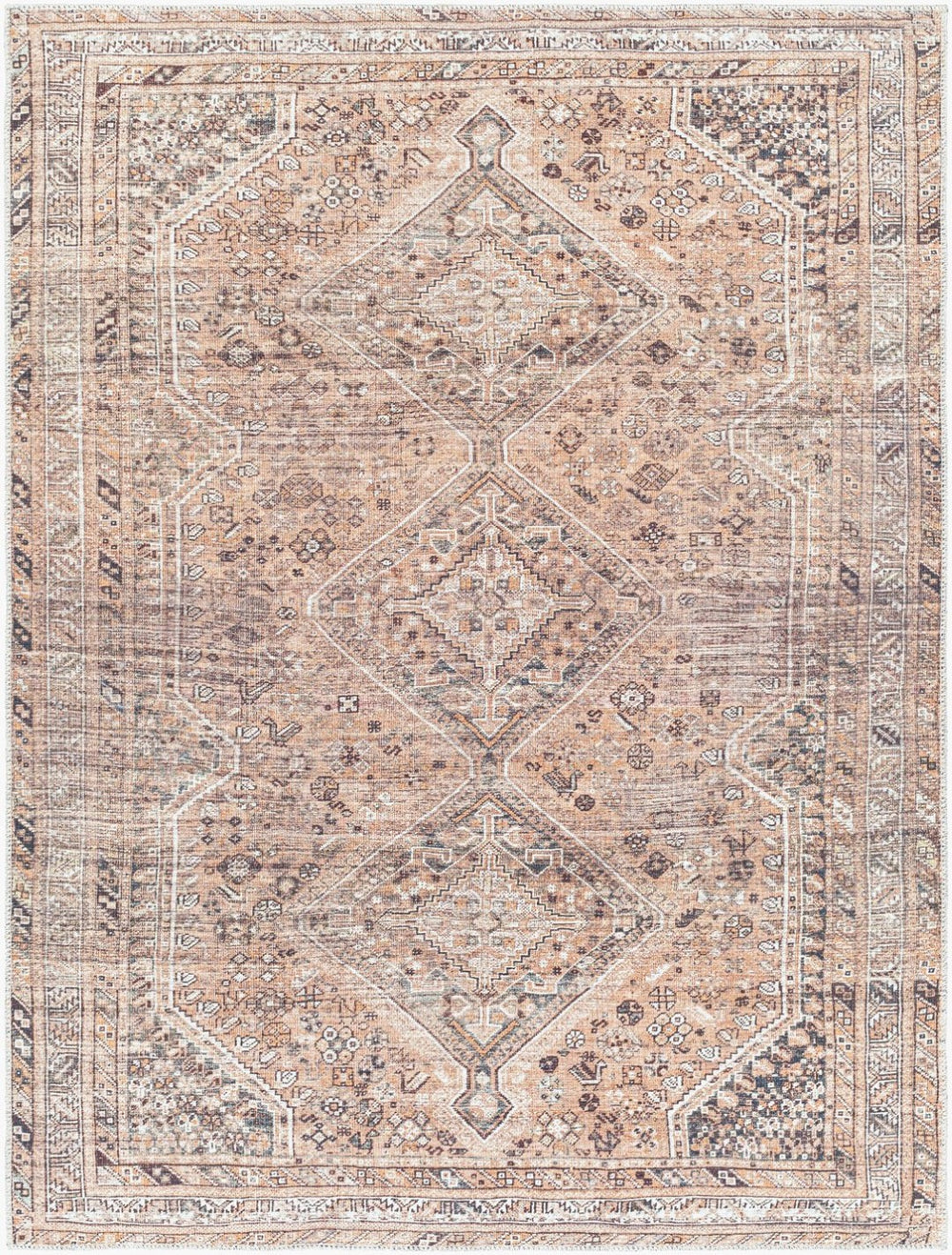 Livabliss Amelie Flatweave Polyester Area Rug Traditional Pattern for Entryway High Traffic Zones Light Brown, Or 8'10" x 12' AML2384-81012