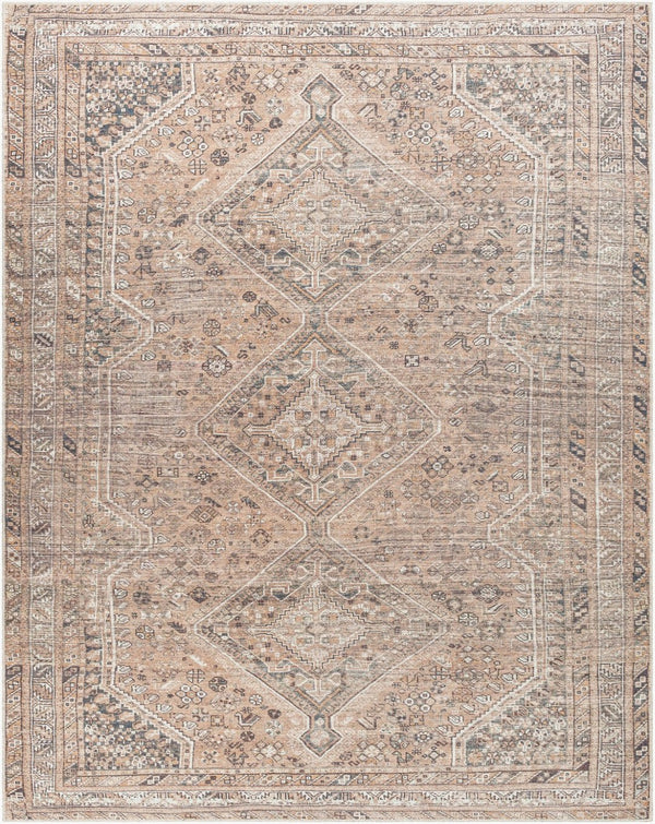 Livabliss Amelie Flatweave Polyester Area Rug Traditional Pattern for Entryway High Traffic Zones Light Brown, Or 7'10" x 10'2" AML2384-710102