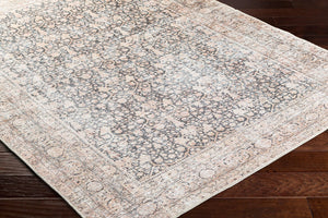 Livabliss Amelie Flatweave Polyester Rug Turkish Woven Traditional Pattern for Entryways Bath Black, Blush 5'3" x 7'3" AML2387-5373
