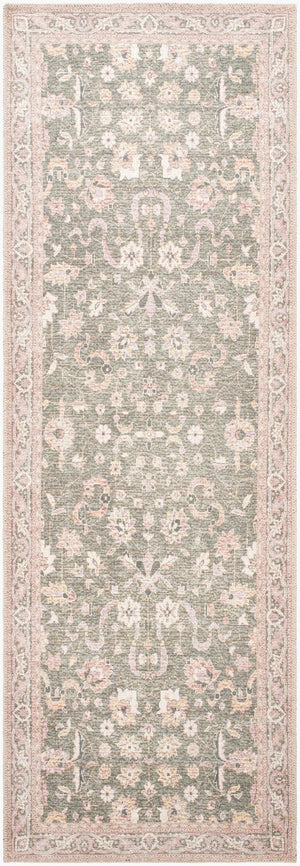 Livabliss Amelie Flatweave Polyester Accent Rug Soft Durable Pick for Entryways and Bath Floors Medium Green, P 2'7" x 7'10" AML2392-27710
