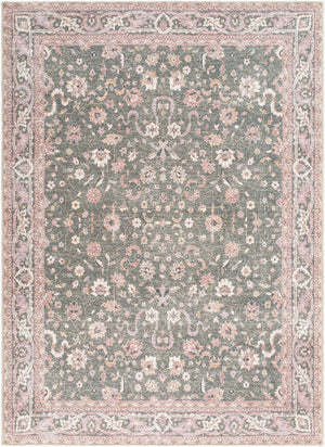 Livabliss Amelie Flatweave Polyester Accent Rug Soft Durable Pick for Entryways and Bath Floors Medium Green, P 6'7" x 9' AML2392-679