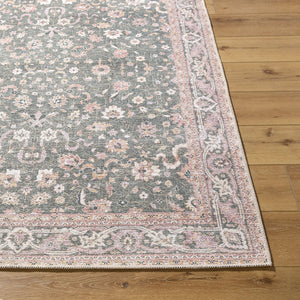 Livabliss Amelie Flatweave Polyester Accent Rug Soft Durable Pick for Entryways and Bath Floors Medium Green, P 6'7" x 9' AML2392-679