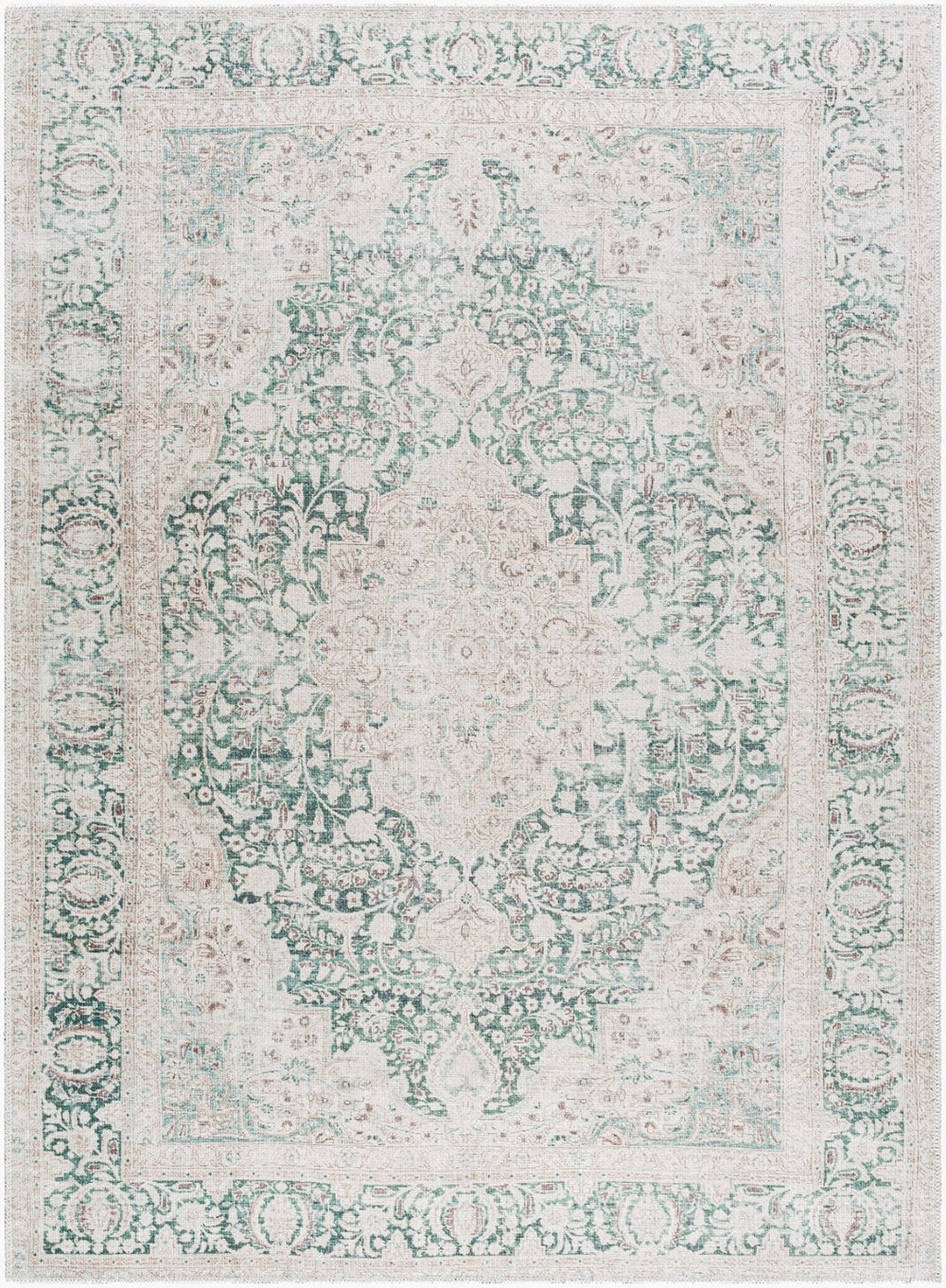 Livabliss Amelie Flatweave Polyester Rug Woven in Turkey for Entryways and High Traffic Spaces Medium Green, C 8'10" x 12' AML2393-81012
