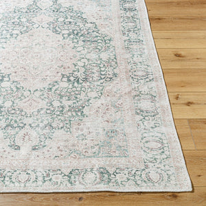 Livabliss Amelie Flatweave Polyester Rug Woven in Turkey for Entryways and High Traffic Spaces Medium Green, C 8'10" x 12' AML2393-81012
