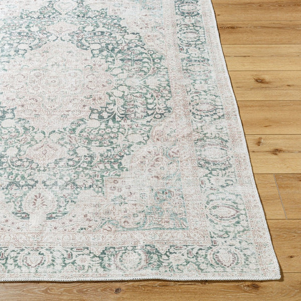 Livabliss Amelie Flatweave Polyester Rug Woven in Turkey for Entryways and High Traffic Spaces Medium Green, C 8'10" x 12' AML2393-81012