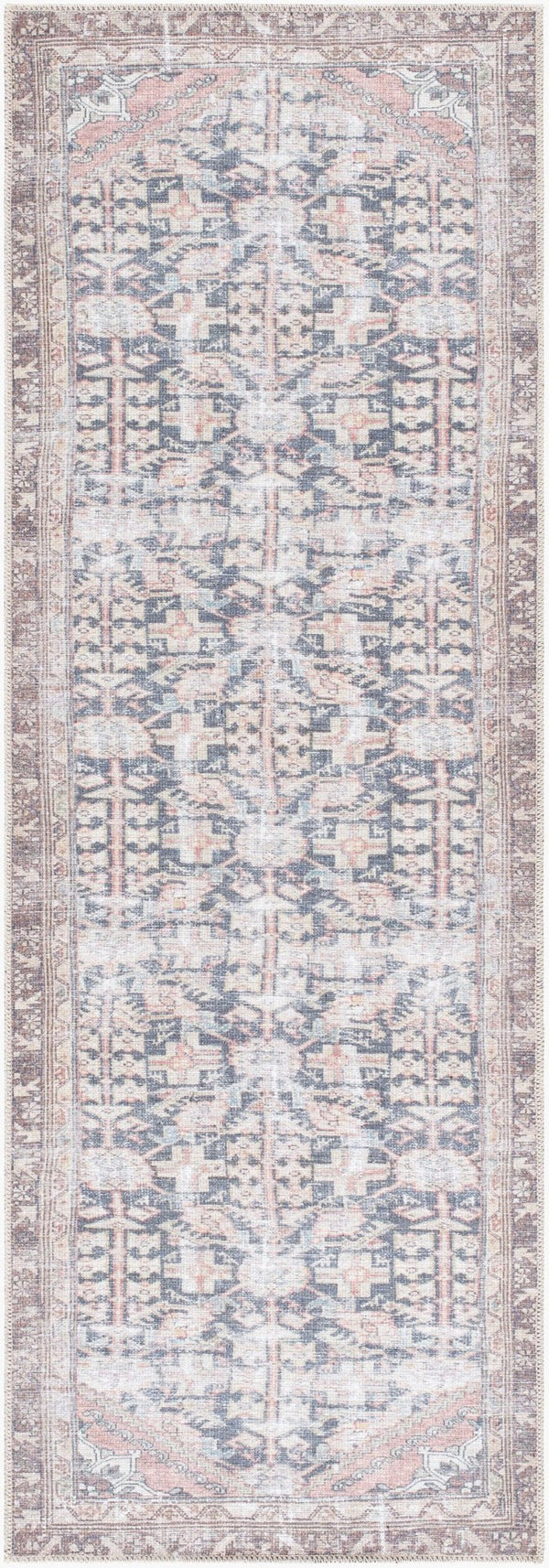 Livabliss Amelie Flatweave Polyester Area Rug Turkish Woven for Entryways and High Traffic Spaces Black, Cream 2'7" x 7'10" AML2395-27710