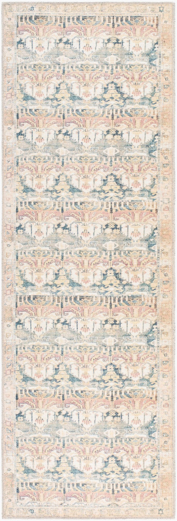Livabliss Amelie Flatweave Polyester Area Rug Turkish Machine Woven for Entryways and Bathrooms Medium Green, G 2'7" x 7'10" AML2397-27710