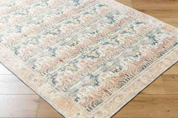 Livabliss Amelie Flatweave Polyester Area Rug Turkish Machine Woven for Entryways and Bathrooms Medium Green, G 6'7" x 9' AML2397-679