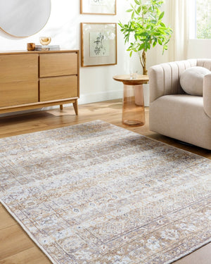 Livabliss Amelie Flatweave Polyester Accent Rug Turkish Crafted for Entryways and High Traffic Halls Beige, Light Br 8'10" x 12' AML2400-81012
