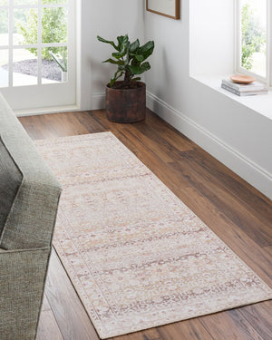 Livabliss Amelie Machine Woven Polyester Accent Rug Turkey Crafted for Entryways and Bedside Cream, Light Be 2'7" x 7'10" AML2401-27710