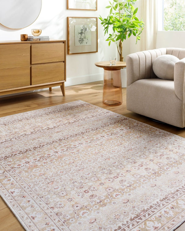 Livabliss Amelie Machine Woven Polyester Accent Rug Turkey Crafted for Entryways and Bedside Cream, Light Be 8'10" x 12' AML2401-81012
