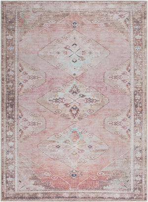 Livabliss Amelie Flatweave Polyester Area Rug Turkish Machine Woven for High Traffic Entryway Dusty Pink, Rus 8'10" x 12' AML2402-81012