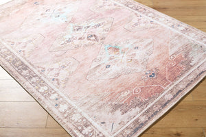Livabliss Amelie Flatweave Polyester Area Rug Turkish Machine Woven for High Traffic Entryway Dusty Pink, Rus 8'10" x 12' AML2402-81012