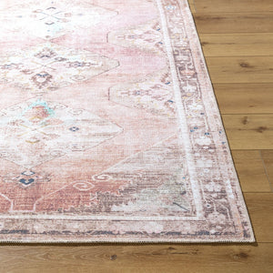 Livabliss Amelie Flatweave Polyester Area Rug Turkish Machine Woven for High Traffic Entryway Dusty Pink, Rus 8'10" x 12' AML2402-81012