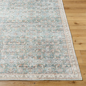 Livabliss Amelie Flatweave Polyester Area Rug for Entryways Kitchens and High Traffic Spaces Pale Blue, Teal 8'10" x 12' AML2403-81012