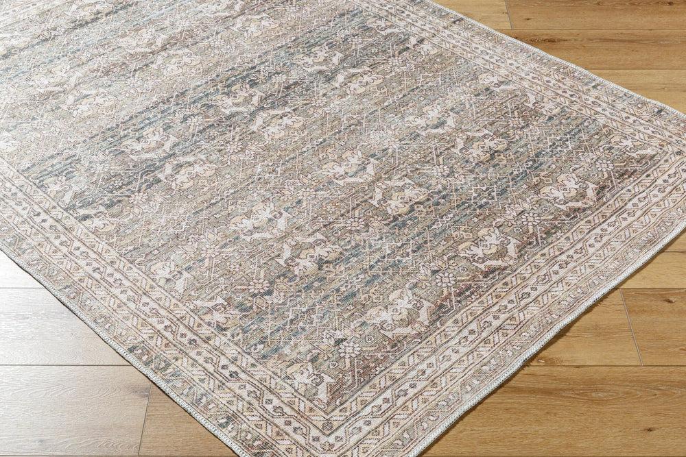 Livabliss Amelie Flatweave Polyester Accent Rug Machine Woven in Turkey for High Traffic Areas Medium Green, D 8'10" x 12' AML2404-81012