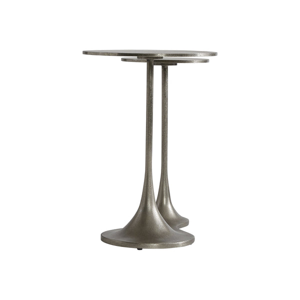 Bernhardt Bernhardt Graphite Cerchi Outdoor Accent Table — Dual-Surface Cast Aluminum, Weather-Resistant Style X04158
